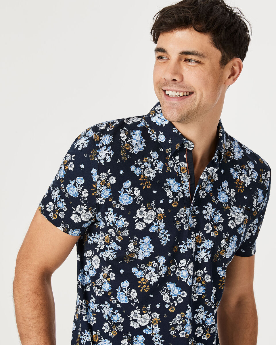 Sierra Polo Shirt, Navy/White, hi-res